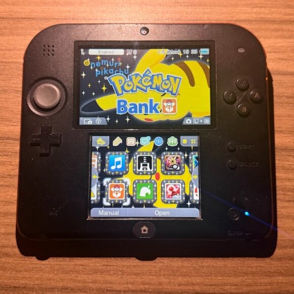 Other - Nintendo 2DS Console Black/Red with Pokemon Bank, Poke Transporter & Games